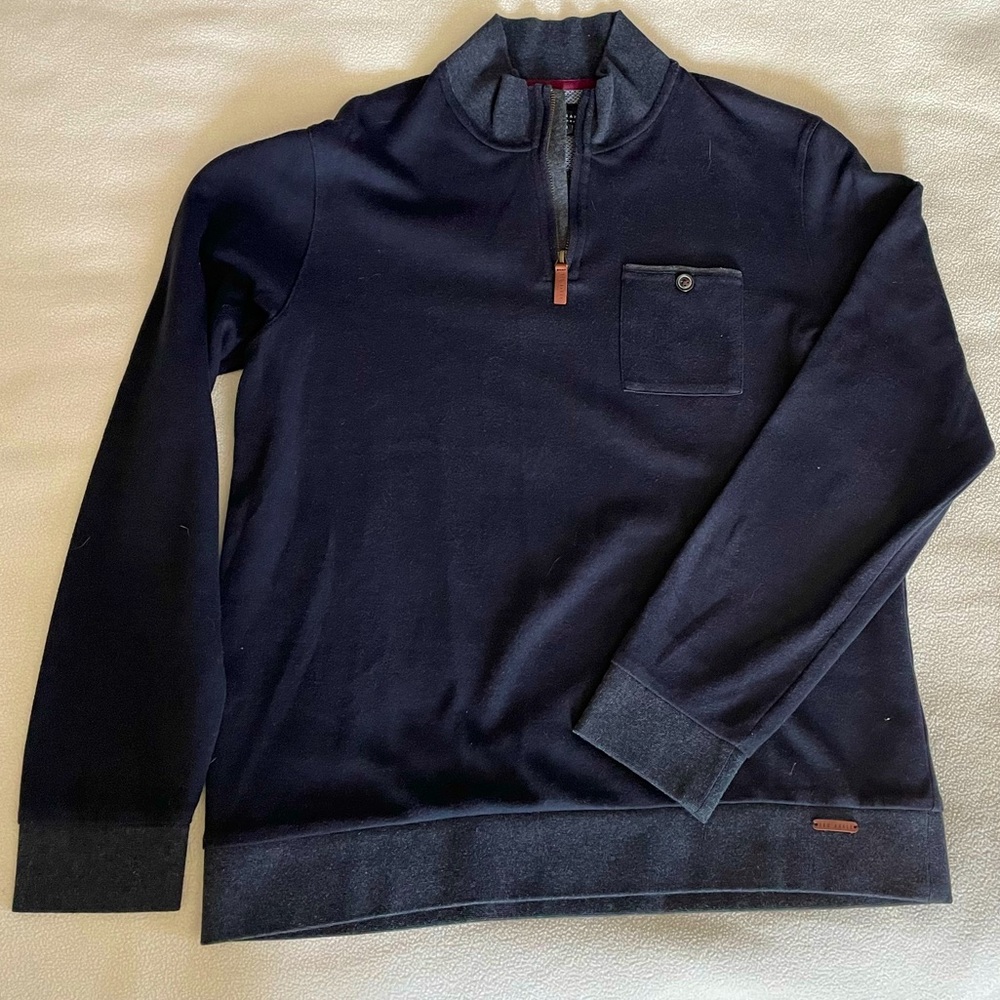 Ted Backer Navy Quarter Zip - Small